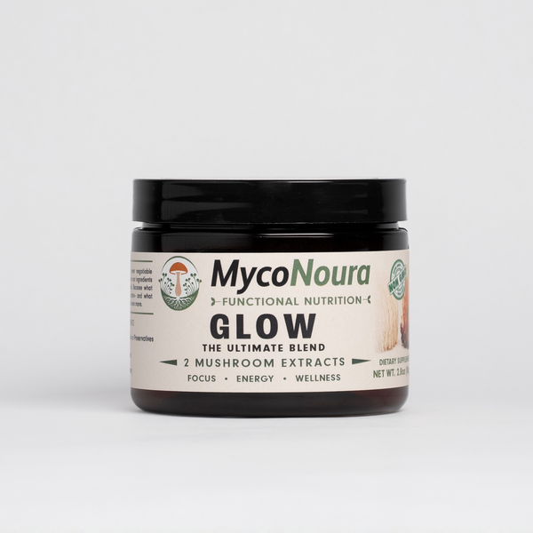 Glow Powder jar, front of label