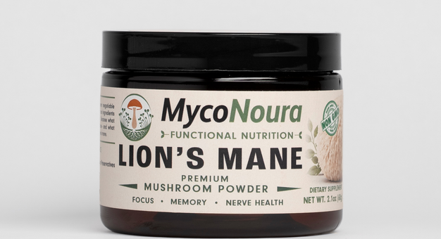Lion's Mane Powder jar, front of label