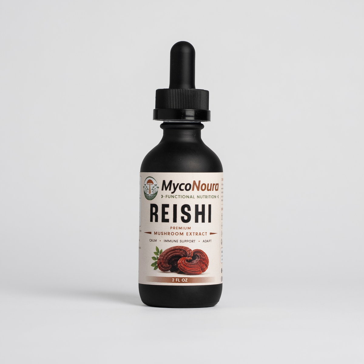Reishi Tincture bottle, front of label